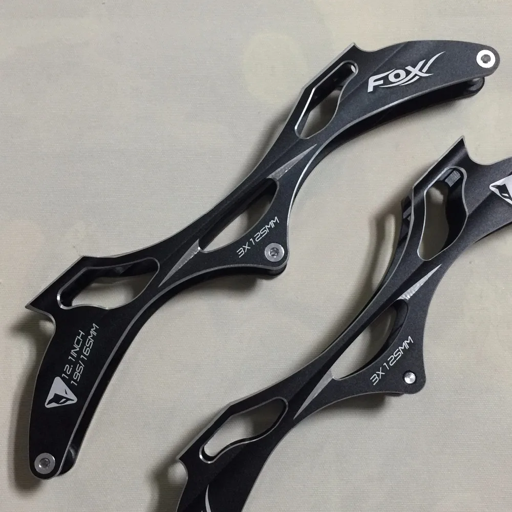 FoxPro 12.1' Speed Roller Skate frame high quality 7005 Aluminum 3*125mm inline roller blade