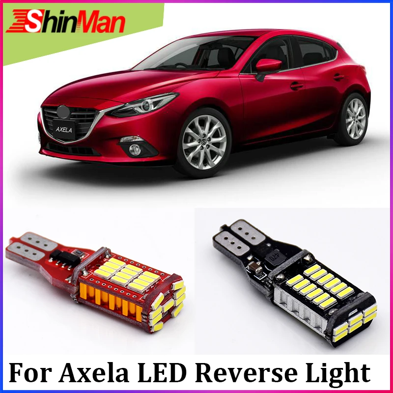 

ShinMan Canbus LED Backup Reverse Light T15 W16W 2835 15smd 921 912 car Accessories Led For Mazda 3 Axela 2014 2015