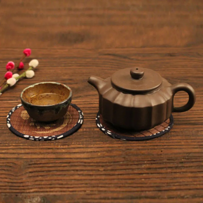4 шт. Ретро Кольца для вышивки подставка для кружки чайная церемония аксессуары