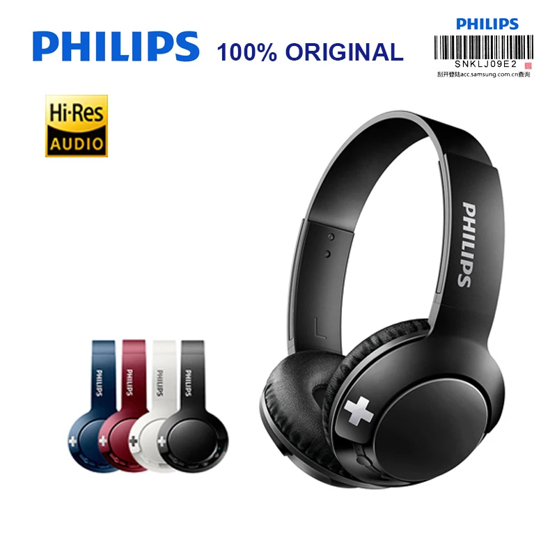 philips bass  on ear wireless bluetooth headphones