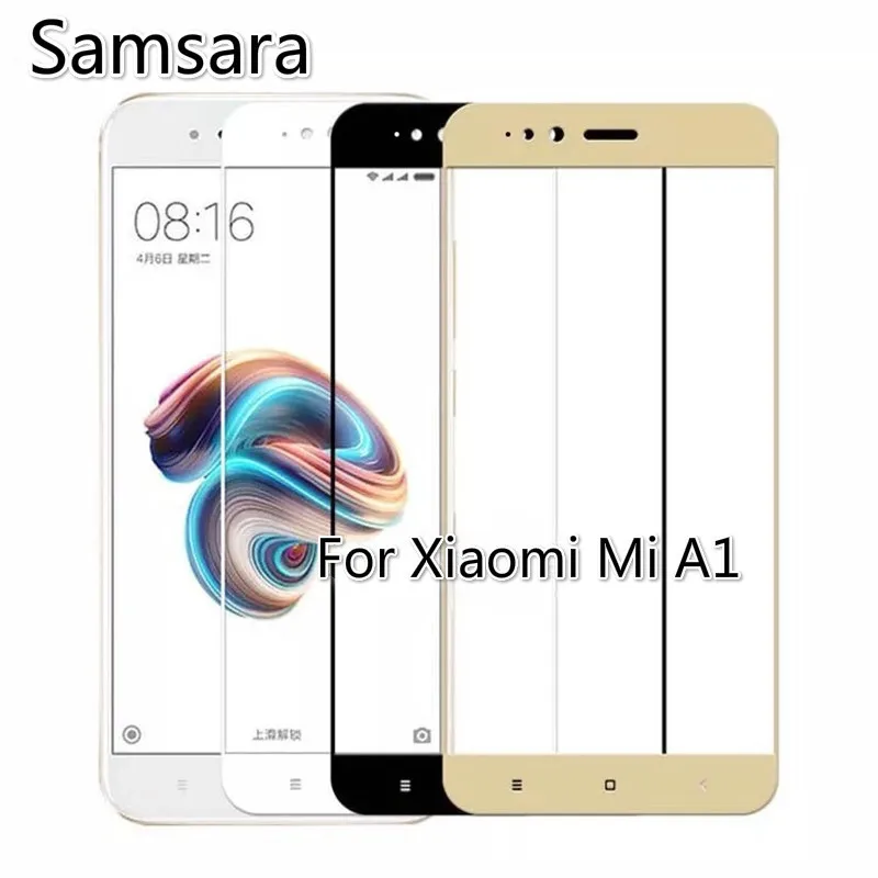 Hard Edge Cell Phone Protective Glass For Xiaomi Mi A1 Screen Protector For Xiaomi Mi 5x Tempered Glass Film 3D 9H Hardness Full afbeelding