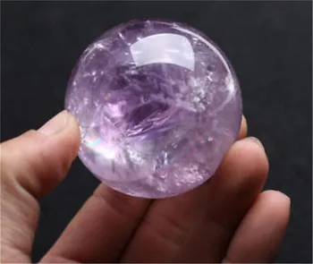 

2cm Natural Quartz Amethyst Crystal Ball Sphere Healing Reiki Gemstone + Stand