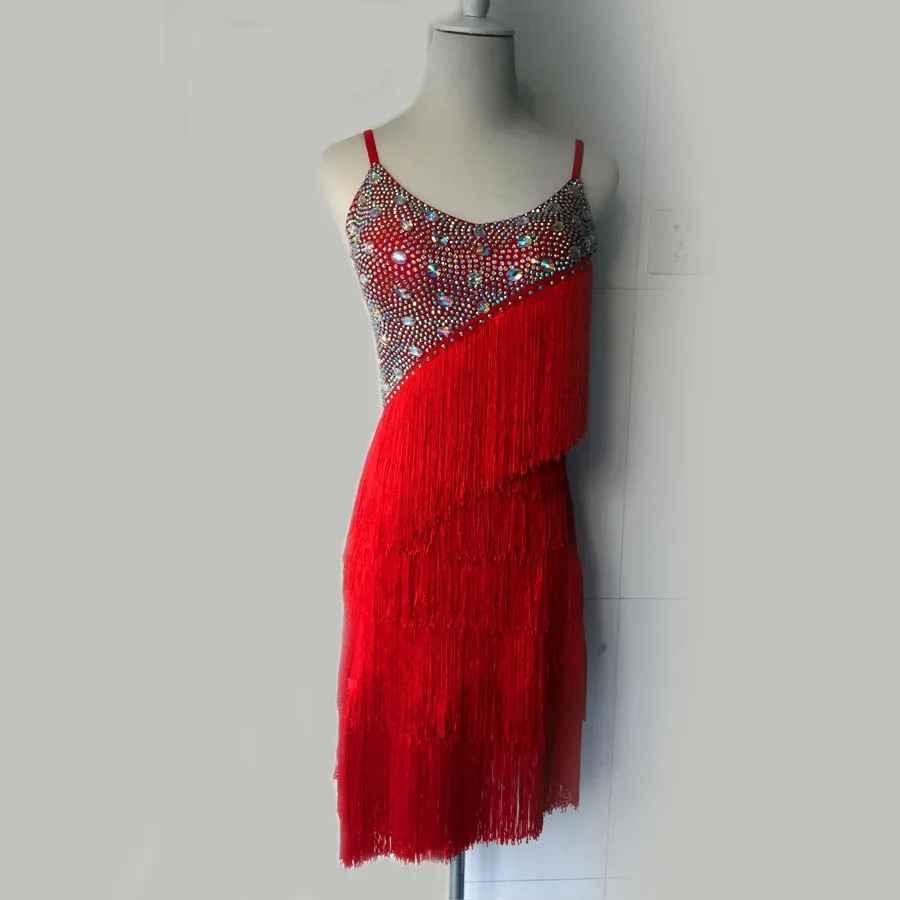 Buy New style latin dance costume sexy diamond tassel