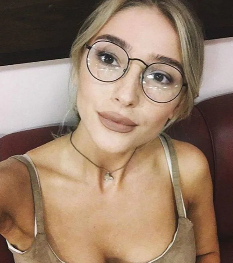 

2018 Classic round Woman Glasses Optical Frames Metal Round Glasses Frame Clear lens Eyeware Black Silver Gold