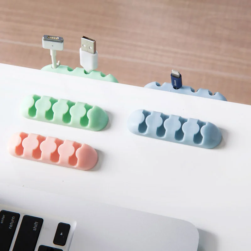 4 шт. Высокое качество USB кабельные зажимы держатели для настольного кабеля