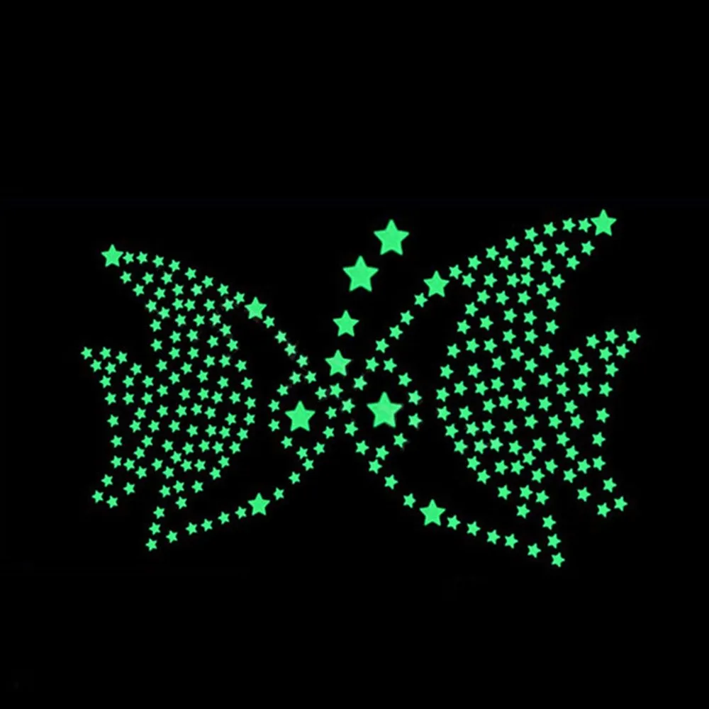 20 шт. светящиеся звезды стикер на стену украшения детские комнаты Светящиеся в темноте флуоресцентные настенные стикеры s домашний Декор# YL