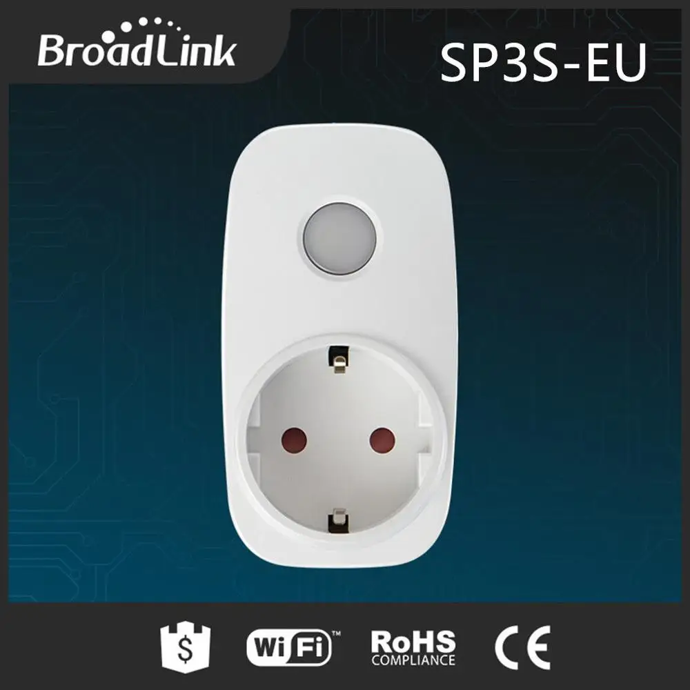 Broadlink умный дом автоматизация SP2 SP3 SP3S WiFi переключатель работает для Alexa Google Home IFTTT AU UK BR US EU Plug приложение дистанционное управление - Комплект: SP3S EU Standard