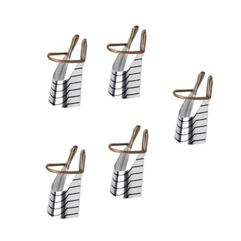 5 шт./лот многоразовые алюминиевые трафареты для ногтей формы УФ-гель инструмент для наращивания ногтей лак для ногтей защитные трафареты формы