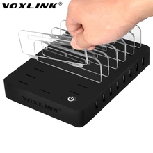 VOXLINK 96W 8 Ports Desktop USB Charger Multi-Function USB Charging Station Dock with Stand Holder For Mobile Phone Tablet PC