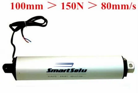 

Free shipping 4" (100mm) Stroke High Speed 80mm/s Tubular Actuator, 150N/ 33LBS Load Rating 12v linear actuator
