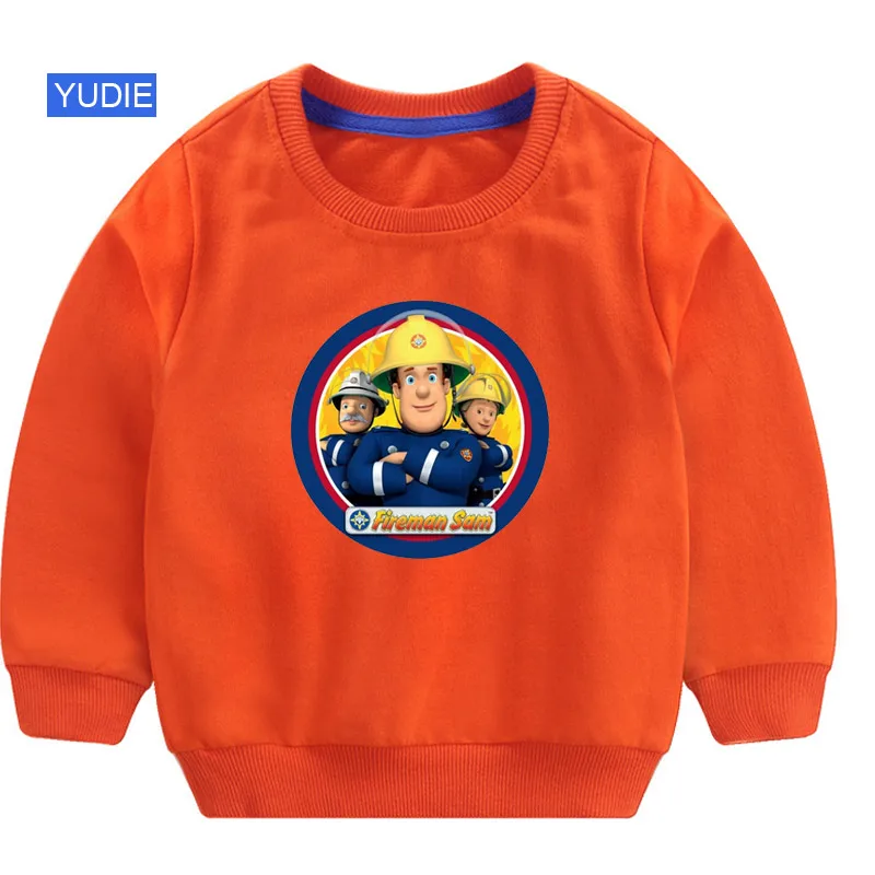 

Fireman Sam Printed Kids Clothing Costumes Hooded Coat Baby Boys Jumper Children Sweatshirts Girl Clothing Cartoon Outwear 3T-8T