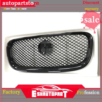 

Front Upper Mesh Grille Grill For Jaguar XF XFR 2012 2013 2014 Gloss Black ABS Plastic Automobile Car Parts Accessories