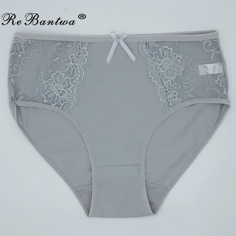 1 Piece Big Size Ladies' Lace Panties Plus Size XXL 3XL 4XL 5XL Briefs Women Cotton Underwear Breathable Briefs Woman Lingeries