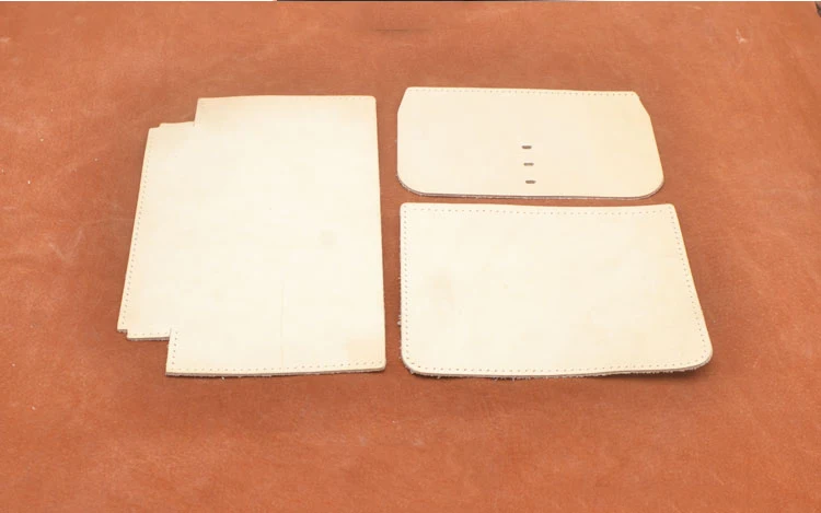 DIY women message bag leather craft PVC sewing pattern with stitch hole template cut mold 1set