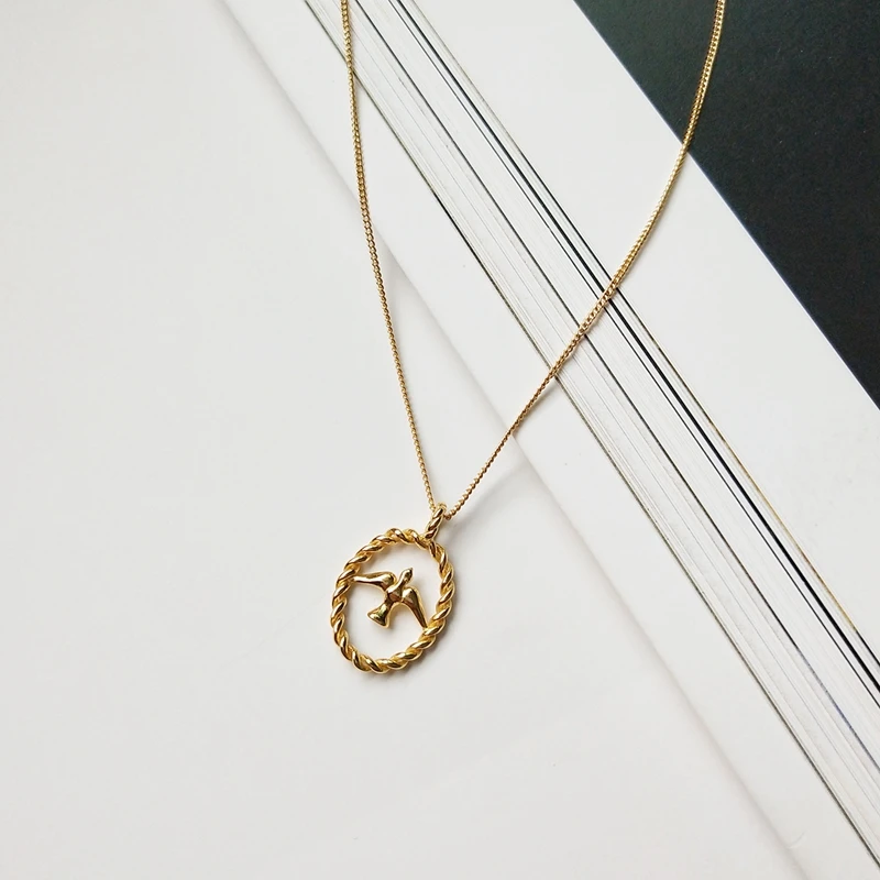 

New 925 sterling silver Swallow pendant necklace gold fashion wild Swallow birds necklace for women Swallow jewelry charms gift
