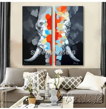 

Oil painting On Canvas Wall Pictures Paintings For Living Room Wall Art Canvas Pop art Elephant modern abstract hand painted 1