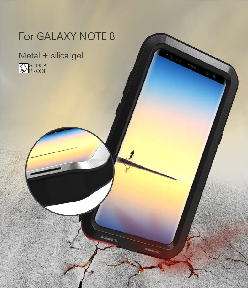 Чехол Love Mei в Водонепроницаемый чехол для SAMSUNG Galaxy Note 10 9 8 A3 A5 A7 A9 A6 A8(7) S6 S7 S8 S9 S10 Plus e A70 металлический бронированный чехол