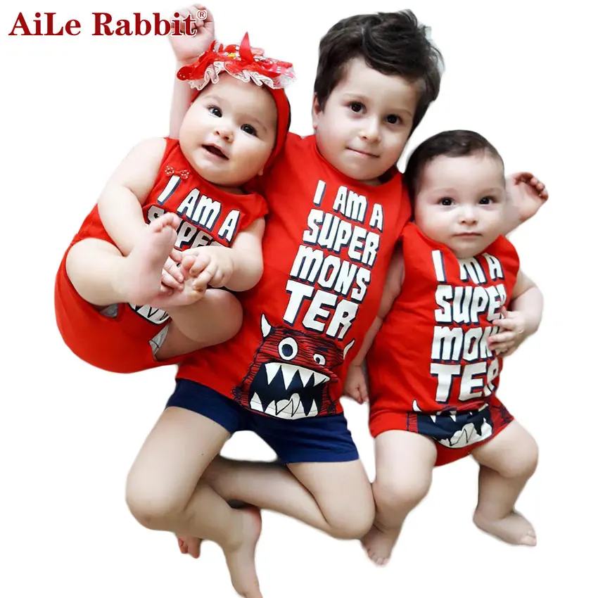 Новинка детская одежда AiLe Rabbit INS модная футболка с мультяшным рисунком алфавита