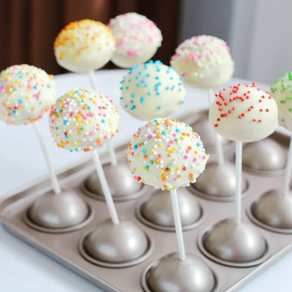 

MYLIFEUNIT Carbon Steel Round Shape DIY Lollipop Candy Chocolate Molds Cookie Pan Baking Tool