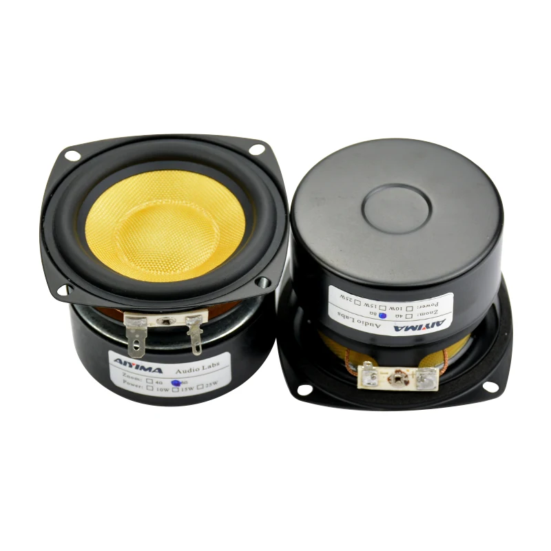 Portable Speakers 2Pcs Audio Portable Speakers 3 Inch 4Ohm 25W Glass Fiber Midrange Bass loundspeaker For Stereo Home Theater System DIY