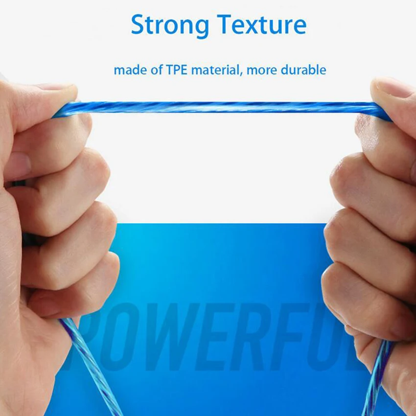 LED Flash Light Magnetic USB Type C Cable Fast Charging Data Cable Charger USB C Cable For XiaoMi Huawei Samsung S9 Oneplus 6T