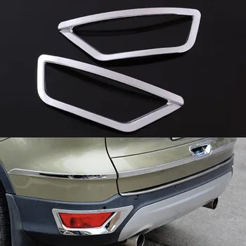 

For Ford Escape Kuga 2013-2018 Car Styling Chrome Rear Fog Light Lamp Cover Trim Foglight Molding Garnish Exterior Accessories