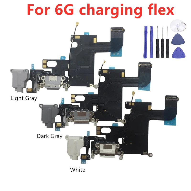 

For iPhone 6 Charger Charging port Dock USB Connector Data Flex Cable Headphone Jack Flex Ribbon +Assemble Tools
