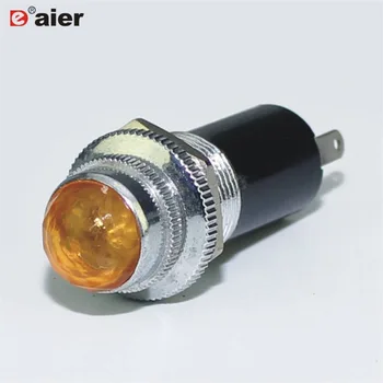 

50PCS DR016 16MM Round Diamond Head Plastic LED Indicator Lamp Chrome Plated