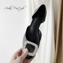 Arden Furtao/ г. летняя модная женская обувь босоножки с острым носком без застежки, украшенные стразами, бежевого цвета женская обувь большого размера 40 43