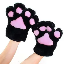 1 пара Аниме Косплей Костюм для вечеринки милый кот Медведь Плюшевые лапы коготь перчатки вечерние 5 цветов