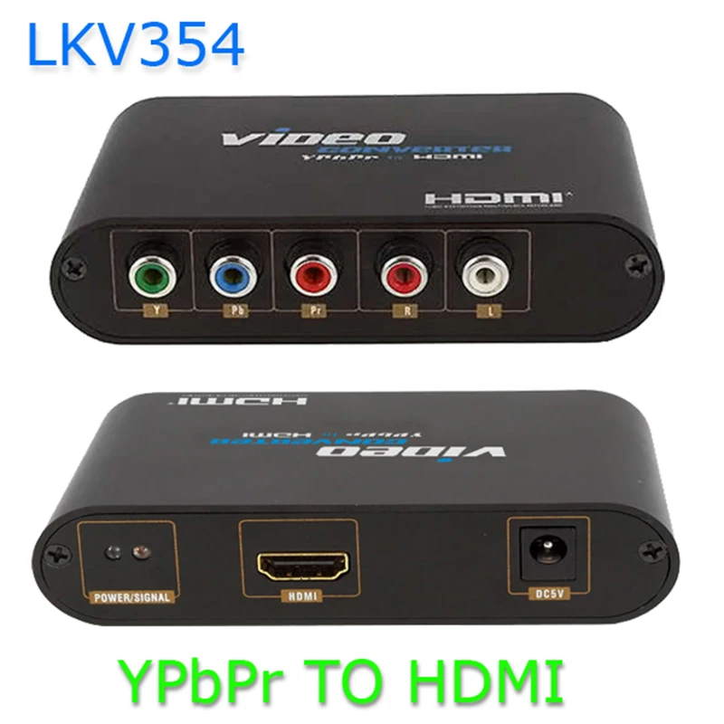 LKV354 компонент YPbPr и стерео аудио R/L к HDMI видео преобразователь адаптер 1080P для