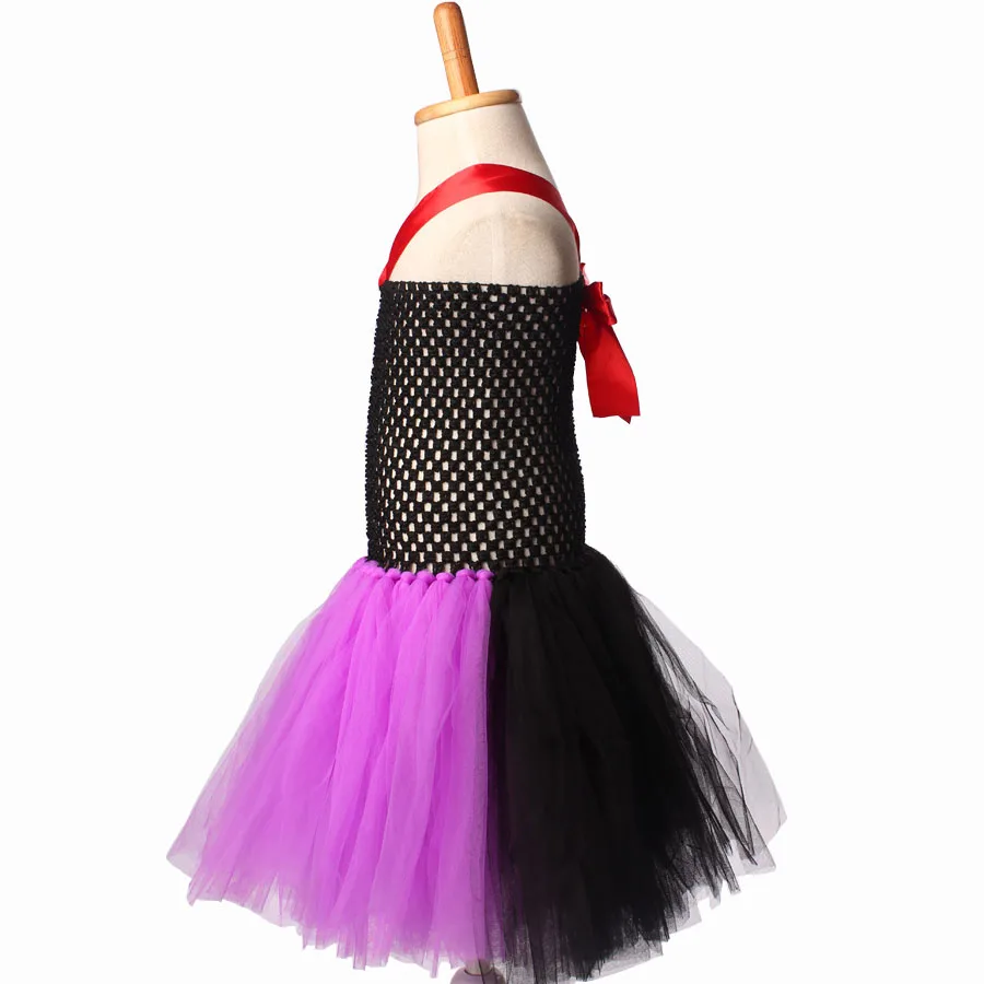 Patchwork Witch Queen Girl Tutu Dress Baby Cosplay Party Dress Princess Kids Holiday Clothing Halloween Costume Vestidos (16)