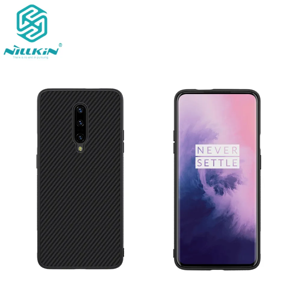 

For Oneplus 7 pro Case NILLKIN top Quality Synthetic Carbon Fiber PP Plastic Hard Back Cover Case For One plus 7 pro