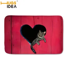 HUGSIDEA фланелевая кошка собака узор Противоскользящий ковер гостиная 59*40 см коврики для ванной комнаты Придверный коврик прямоугольные коврики