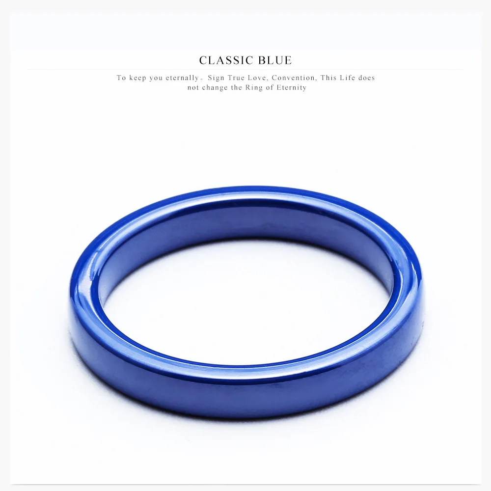 3 мм тонкие керамические кольца мужские синие Черные и белые обручальные кольца для женщин керамические ювелирные изделия простые гладкие обручальные кольца Dames Ringen