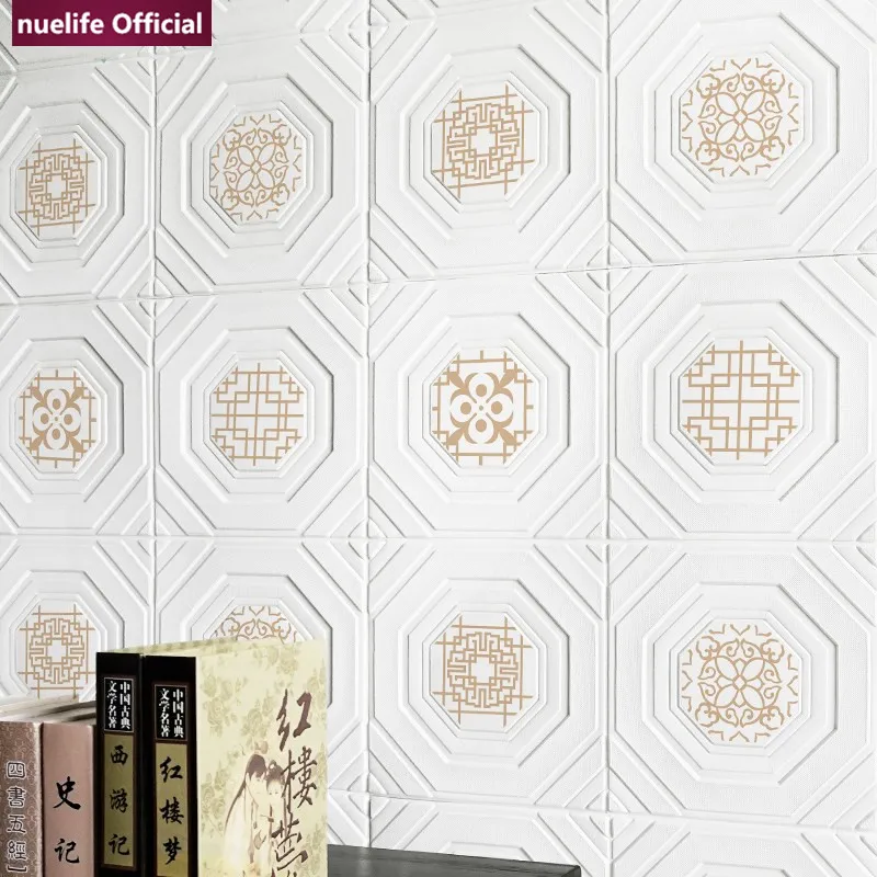 3d flowers bird branch pattern soft package wallpaper living room thickening waterproof anti-collision kids room Sticker