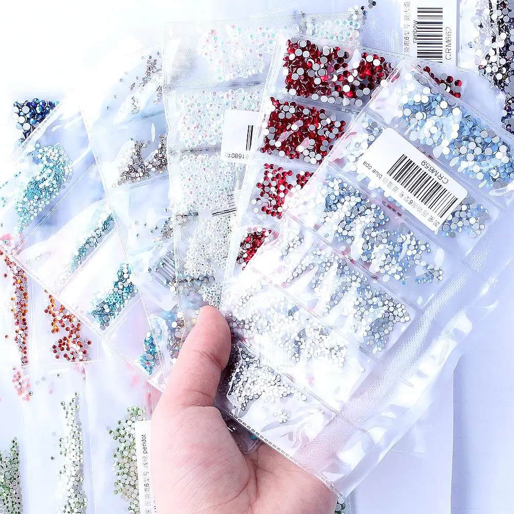 Ноготь 22 цвета Strass новый смешанный 6 размеров ss3 ss10 1680 шт искусство для ногтей