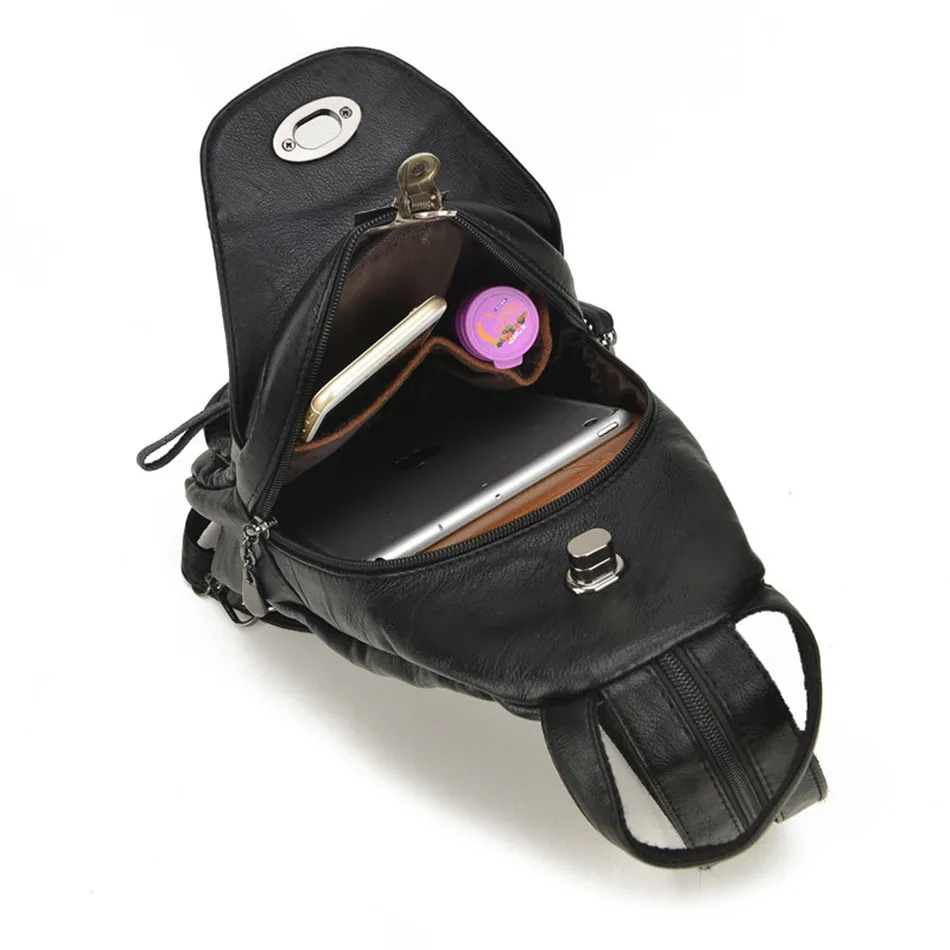 Женские рюкзаки кожаная сумка на плечо для девочек-подростков повседневные Рюкзаки многофункциональная нагрудная сумка дорожная сумка Mochila Feminina