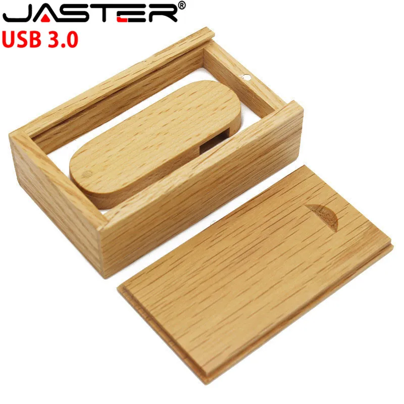 JASTER USB 3,0 деревянный USB+ коробка Флешка 4 ГБ 8 ГБ 16 ГБ 32 ГБ 64 ГБ Логотип заказной USB флеш-накопитель карта памяти свадебные подарки