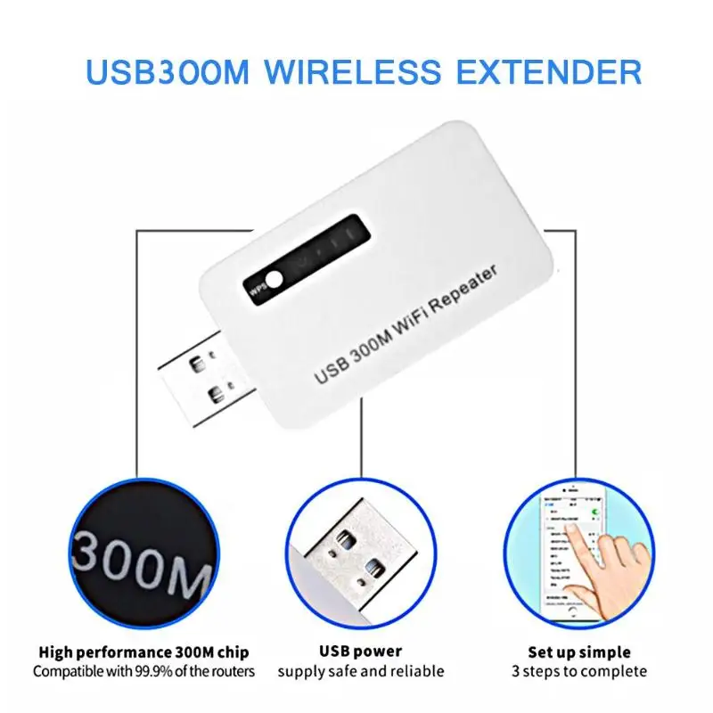 ALLOYSEED USB 300 м WiFi ретранслятор Беспроводной усилитель сетевой маршрутизатор расширитель усилитель сигнала usb-модем адаптер для телефона ноутбука