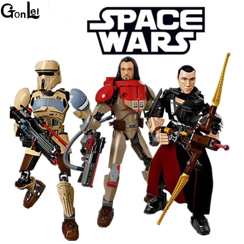 

(GonLeI) StarWars Rogue One K-2SO Chirrut Imwe Baze Malbus Kylo Ren Daeth Vader Figure toys building blocks compatible