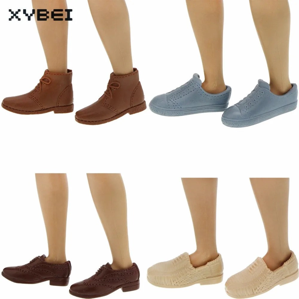 

1 PCS High Quality Fashion Sneakers Casual Shoes Gray Brown Board Shoe For Barbie Doll Ken Dress Clothes Accessories Toys Gifts
