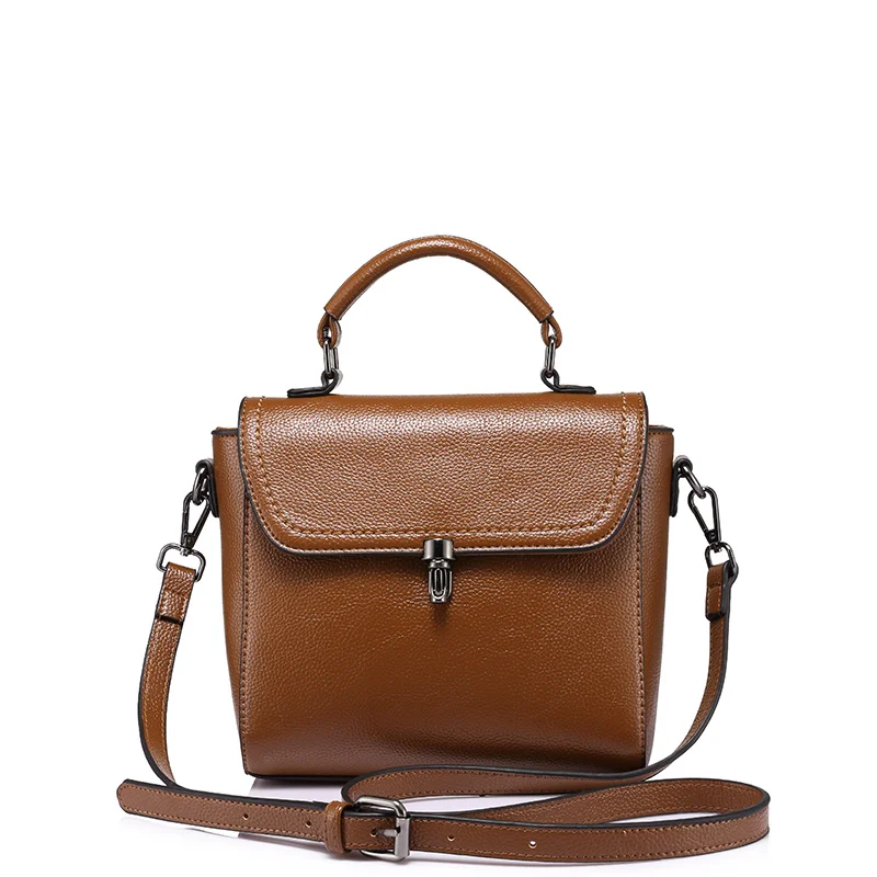 REALER сумка женская через плечо, маленькая сумочка кросс-боди для женщин, женская сумочка с короткими ручками, женские дизайнерские модные сумки из искусственной кожи, вечерняя сумочка - Цвет: Brown