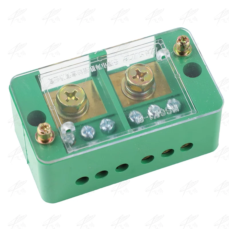 

Single Phase 2-IN 6-OUT Wire Terminal Box Household Distribution Box Terminal Row 220V FJ6