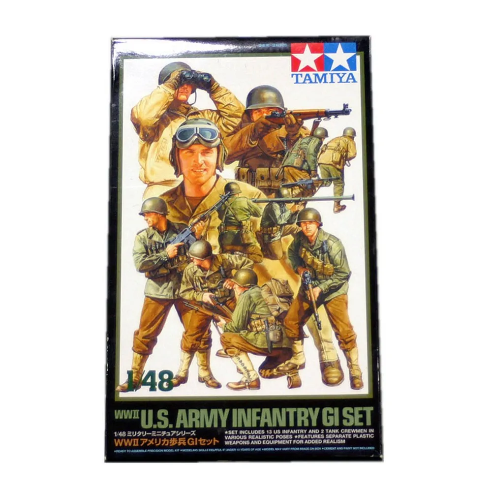 

Tamiya 32513 1/48 US Army Infantry GI Set WWII Miniatures Assembly Military figures Model Building Kits oh