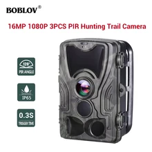 BOBLOV охотничья камера 16MP Trail камера ночная версия Ip65 камера наблюдения за дикой природой