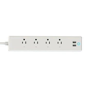 

Original Wifi Smart Power Socket Strip Intelligent WIFi Smart Home Power Strip 4 Ports 2 USB Socket Plug Remote APP Control