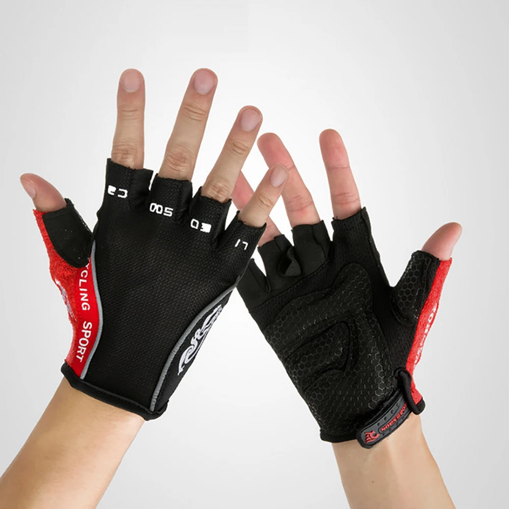 2 Colors Robesbon Windproof Half Finger Sports Racing Gloves Silicone