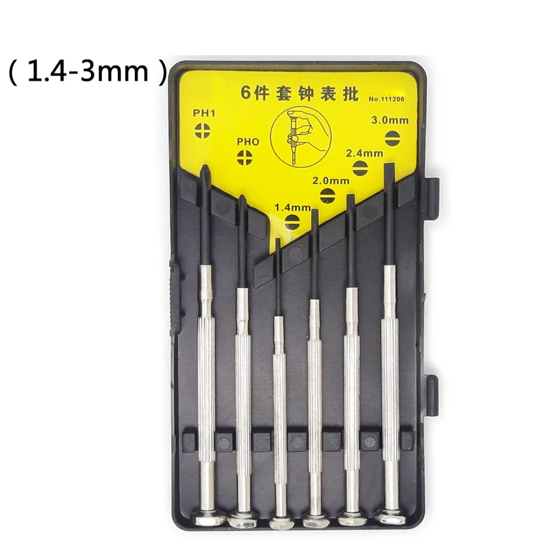 High quality 6pcs/ Pro Precision Jewelers Watch Screwdrivers Set Repair