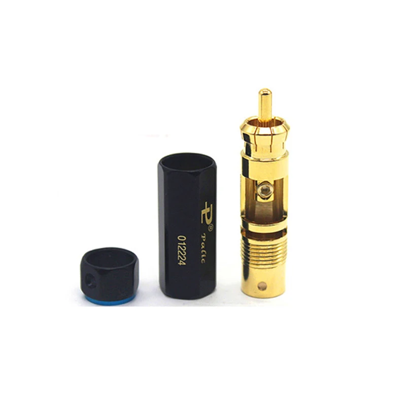 4pcs ATAUDIO Gold-plated HIFI RCA Plug Hi-end Self-locking A/V Connector For Diy Audio Cable